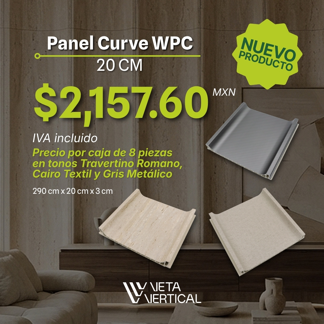 anuncio nuevo producto panel curve 20 cm sin white matte (cuadrado)