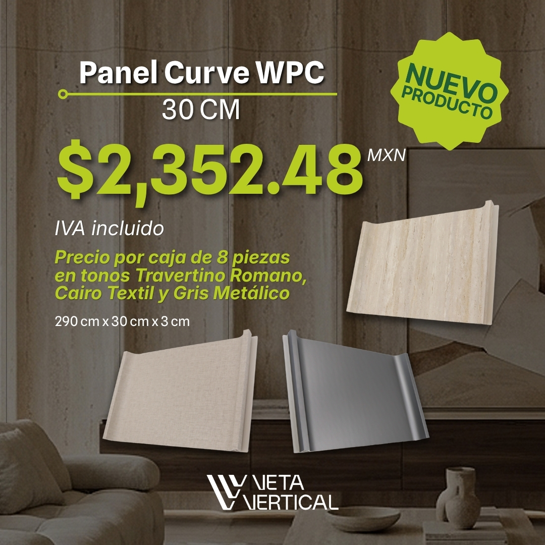 anuncio nuevo producto panel curve 30 cm sin white matte (cuadrado)