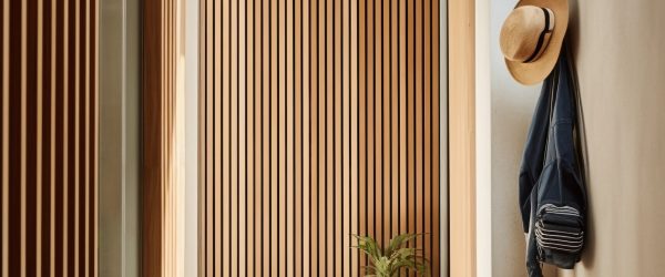 modern styled small entryway