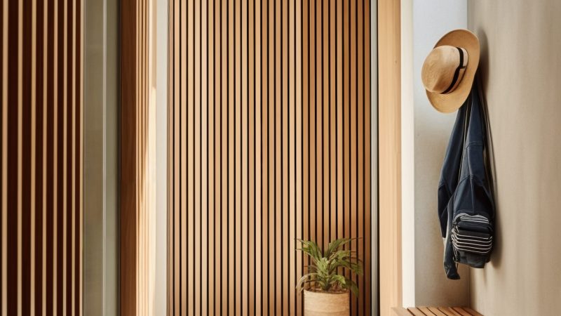 modern styled small entryway